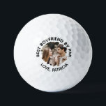 Best Boyfriend by Par with Custom Photo & Text Golf Balls<br><div class="desc">Surprise your Boyfriend with this unique and thoughtful personalized golf ball! This golf ball is the perfect gift for golf enthusiasts, featuring the heartfelt phrase "Best Boyfriend By Par" and customized text. Whether it’s for an anniversary, birthday, Valentine’s Day, or just to show your love, this keepsake is sure to...</div>
