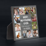 Best Boyfriend Ever 12 Photo Collage Plaque<br><div class="desc">Create your own photo collage frame with 12 of your favorite photos with white background. Personalize with photos of your boyfriend. It is a precious gift for boyfriend or husband on birthday, Valentine's Day, anniversary, etc.</div>