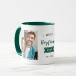 Best Boyfriend Ever Bf Anniversary Birthday Photo Mug<br><div class="desc">Custom green photo mug "Best Boyfriend Ever" - great for an anniversary,  birthday,  or another occasion. You can give the cup as a gift by itself or fill it with some small goodies your boyfriend would love and take it to the next level.</div>