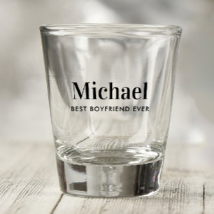 Best Boyfriend Ever Monogram Shot Glass