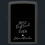Best Boyfriend Ever | Personalized Zippo Lighter<br><div class="desc">Modern best boyfriend ever zippo lighter,  persoalized with your names. The perfect gift for christmas,  valentines day,  birthdays,  anniversaries and more! The templates,  font styles and background colors can be changed by clicking on the customize further link after personalizing.</div>