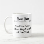 Best Boyfriend Of The Year Newspaper Front Mug