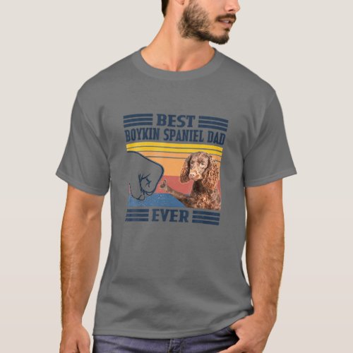 Best Boykin Spaniel Dad Ever Vintage Father Day T_Shirt