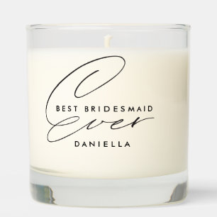Best Bridesmaid Ever Minimalist Personalized Scented Candle