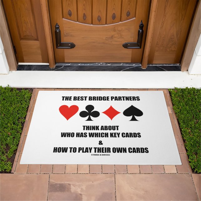 Best Bridge Partners Think About Who Has Which Key Doormat (Outdoor)