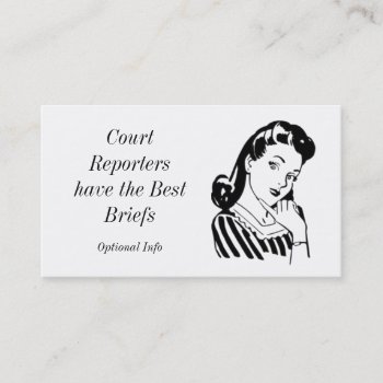 Best Briefs Court Reporter Business Cards by Stenofabulous at Zazzle