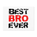 Best BRO Ever Grunge Style Red and Black Z804 Postcard Best BRO Ever Grunge Style Red and Black Z804 Postcard