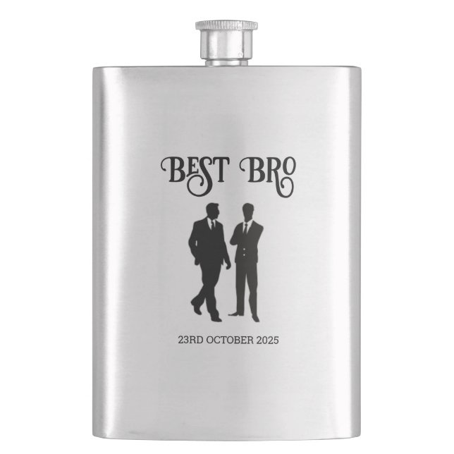 Best Bro Hip Flask (Front)