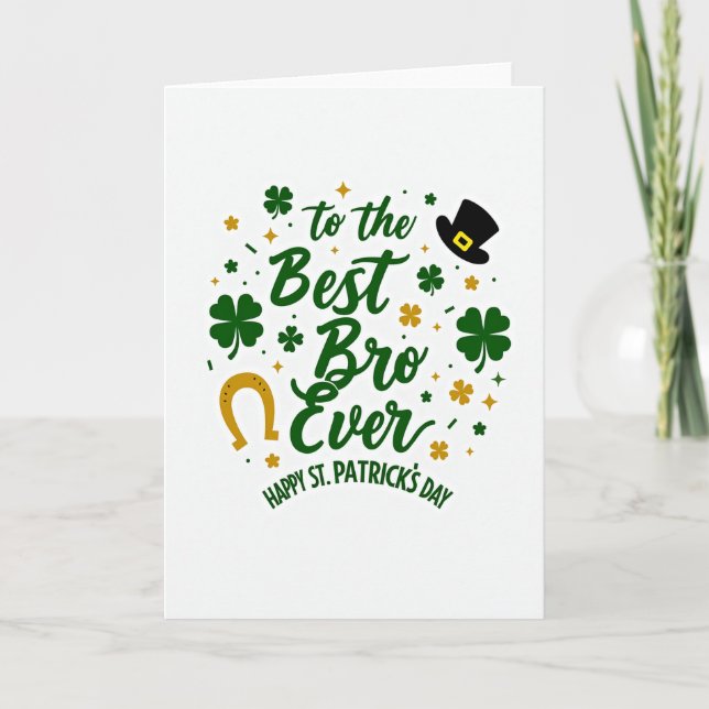 Best Bro St Patricks Day Card (Front)