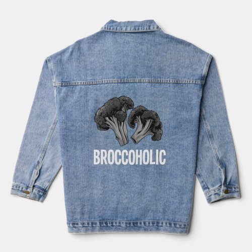 Best Broccoli For Men Women Broccoholic Vegan Vege Denim Jacket
