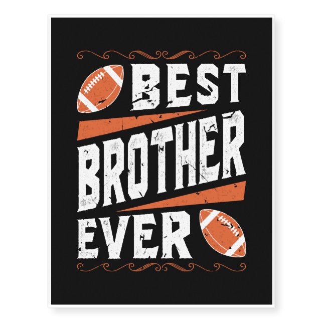Best Brother Boys Baseball Temporary Tattoos (Front)
