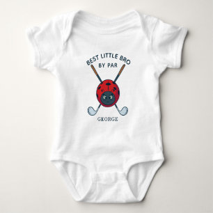 Best Brother By Par Baby Shower Golfing Bug Custom Baby Bodysuit