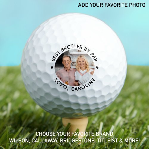 Best BROTHER By Par Personalized Photo Golf Balls