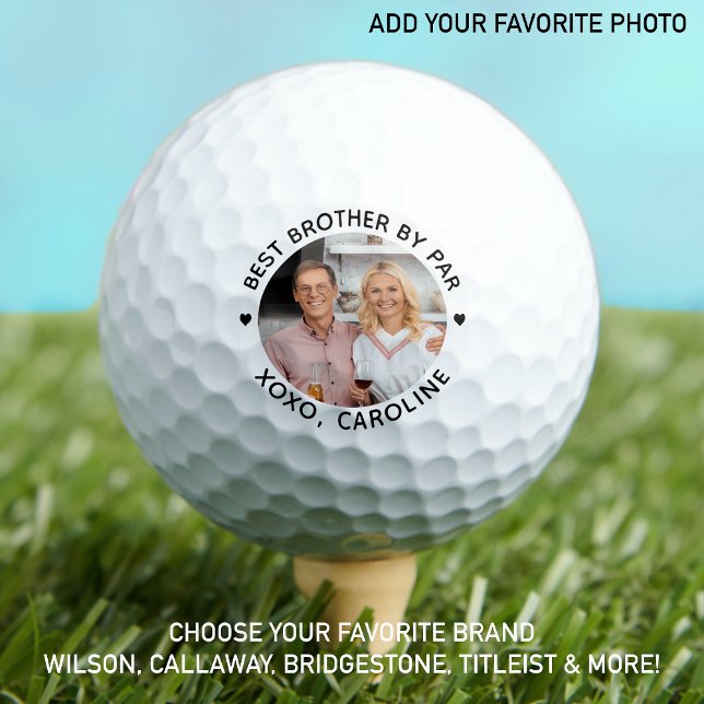 Best BROTHER By Par Personalized Photo Golf Balls (Creator Uploaded)