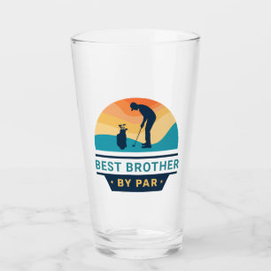 Best Brother By Par Retro Fathers Day Personalised Glass