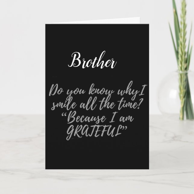 **BEST BROTHER EVER** HAPPY BIRTHDAY CARD (Front)