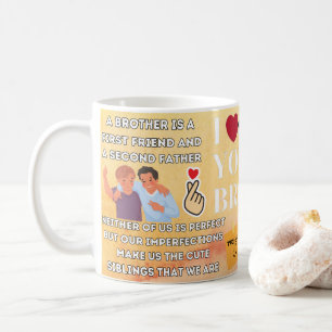 Best Brother Ever Mug with Heartfelt Love Message