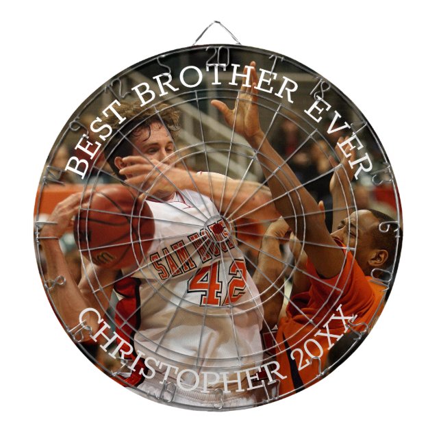 Best Brother Ever Photo Dart Board (Front)