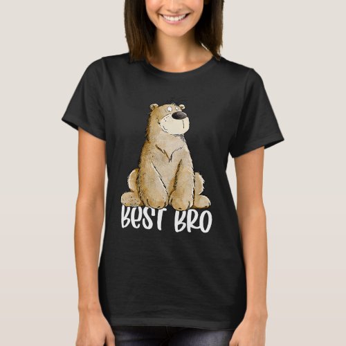 Best Brother I Funny Wild Baer For Big Or Little S T_Shirt