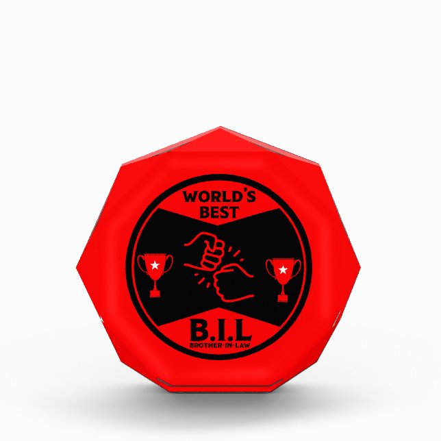 Best Brother-In-Law Acrylic Award (Front)