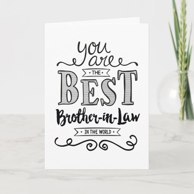 Best Brother-in-law in the World Birthday Card (Front)