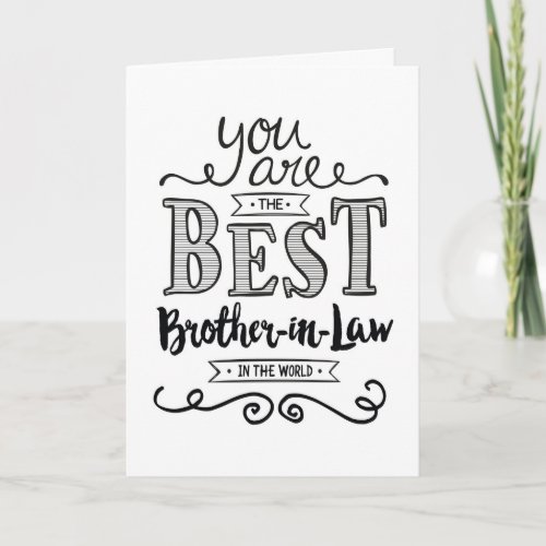 Best Brother_in_law in the World Birthday Card