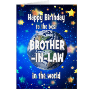 Best Brother in Law In The World Birthday Cards