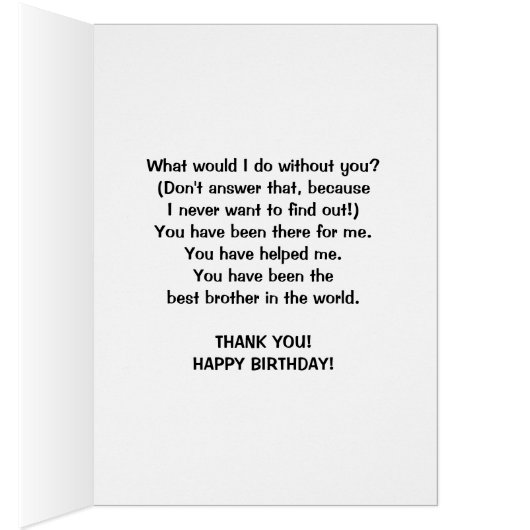 Best Brother in the World Birthday (Inside (Right))