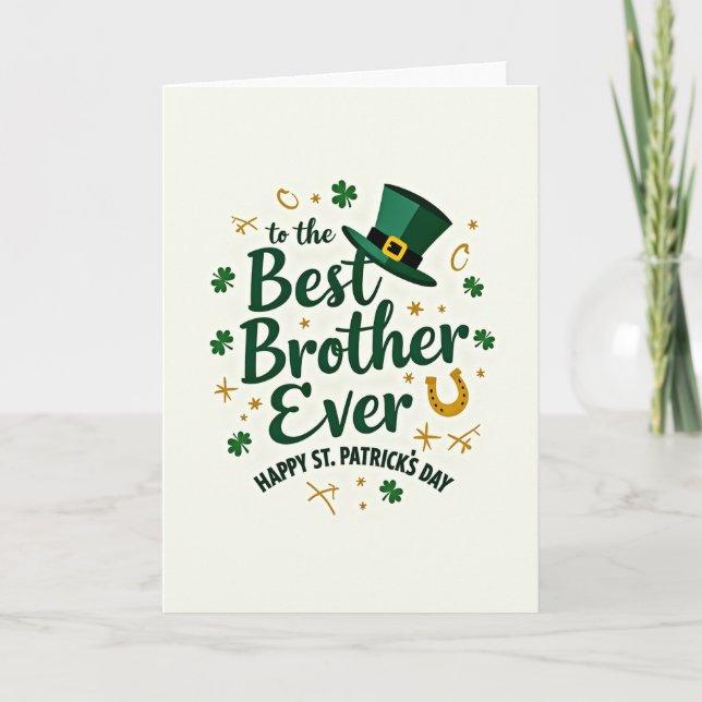 Best Brother St Patricks Day Card (Front)