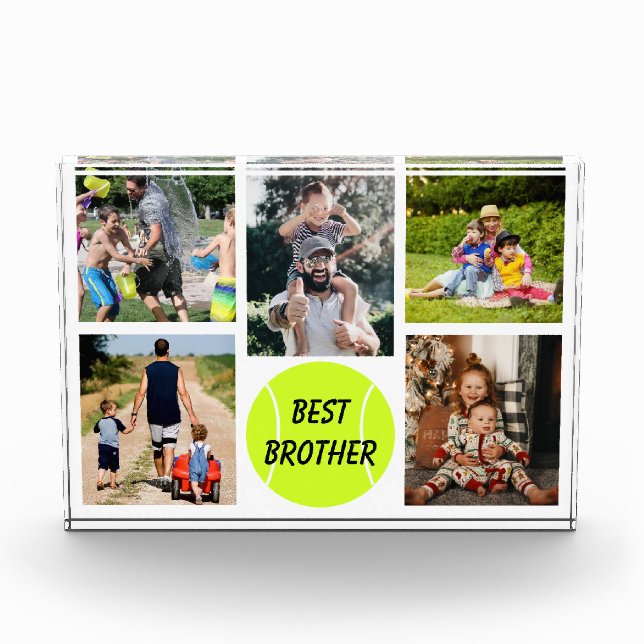 Best Brother Tennis Photo Block (Front)