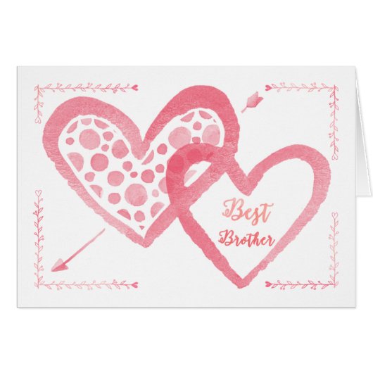 Best Brother Valentine Card (Front Horizontal)