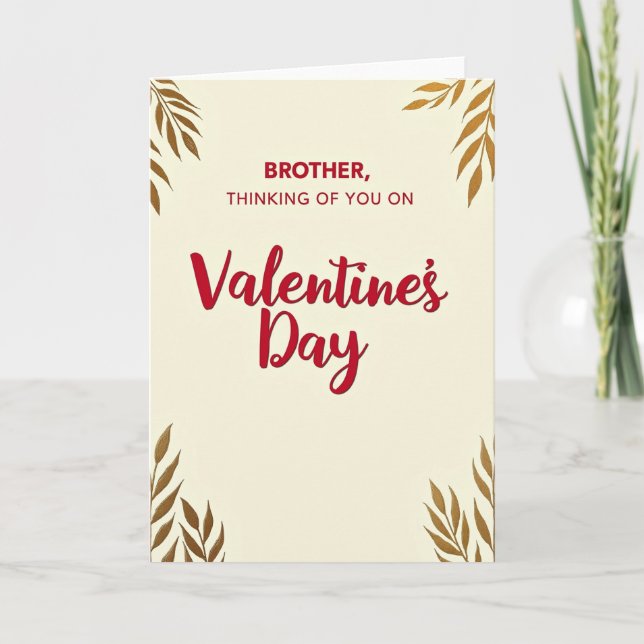 Best Brother Valentines Day Card (Front)