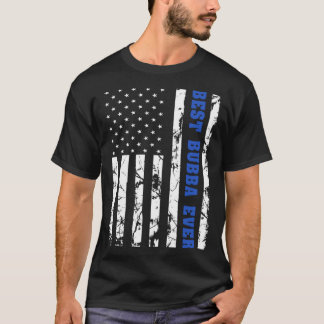 Best Bubba Ever US Vintage Flag Patriotic Grandfat T-Shirt
