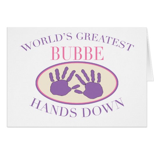 Best Bubbe Hands Down T-shirt Cards (Front Horizontal)