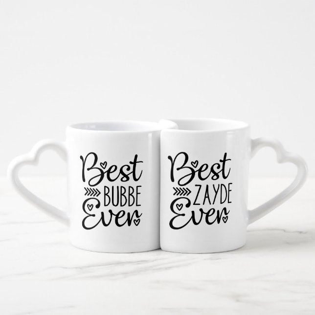 Best Bubbe Zayde Ever Coffee Mug Set (Front Nesting)