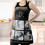 Best Bubbie Ever Kitchen Chef Gold 6 Photo Collage Apron<br><div class="desc">“Best Bubbie Ever.” All too glamourous and loving every minute with her grandkids. Add extra sparkle to her culinary adventures whenever she wears this elegant, sophisticated, simple, and modern apron. A stylish, glam visual of gold foil handwritten script and gold glitter foil confetti dots overlay a black background. Add six,...</div>