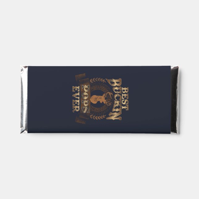 Best Buckin Dad Birthday Hunting Gag Custom Hershey Bar Favors (Front)