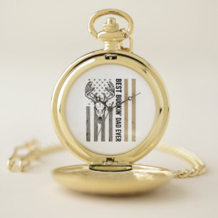 Best Buckin Dad Deer Hunting Vintage Shirt Design_ Pocket Watch