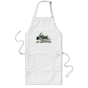 Best Buckin' Dad Ever -Camouflage Deer in Woodland Long Apron