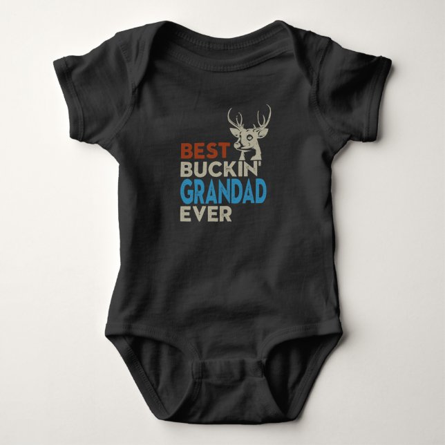 Best Buckin GranDAD Shirt, Hoodie Stunning Design Baby Bodysuit (Front)