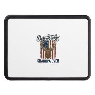 Best Buckin Grandpa Ever Deer Hunting Shirt Design Hitch Cover