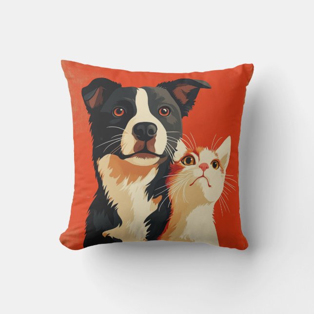 Best Buddies Throw Pillow (Front)