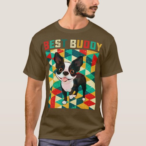 Best Buddy Boston Terriers T_Shirt