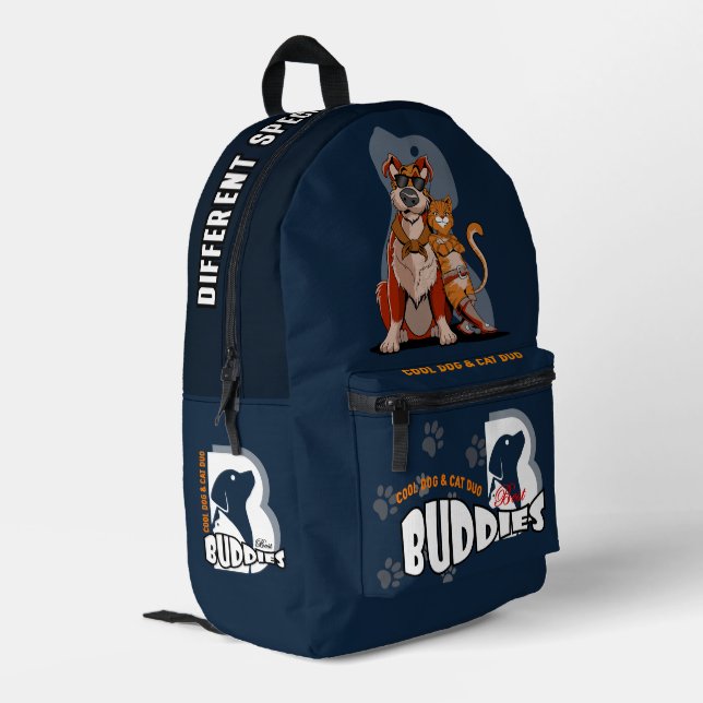 Best Buddy (Dark mode) |  Printed Backpack (Back Corner Left)