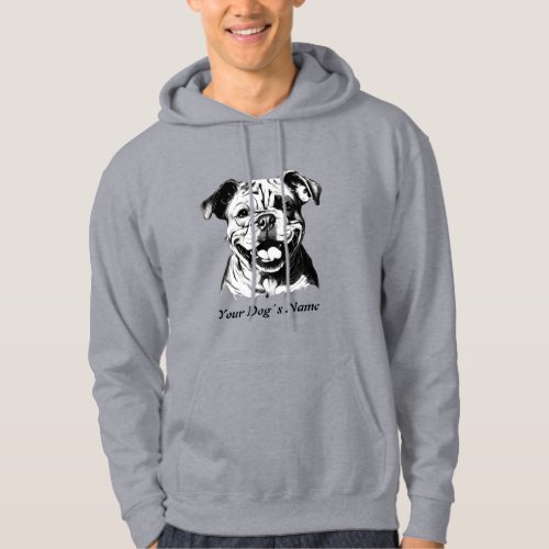 Best Buddy English Bulldog BW Silohuette Hoodie