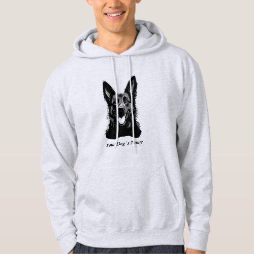 Best Buddy German Shepard BW Silohuette Hoodie