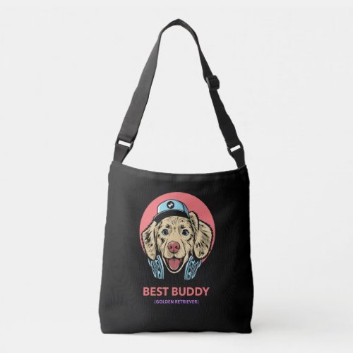 BEST BUDDY GOLDEN RETRIEVER CROSSBODY BAG