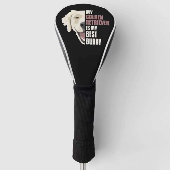 Best Buddy, Golden Retriever Golf Head Cover (Front)