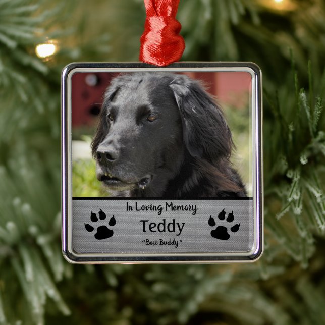 Best Buddy Pet Metal Ornament (Tree)