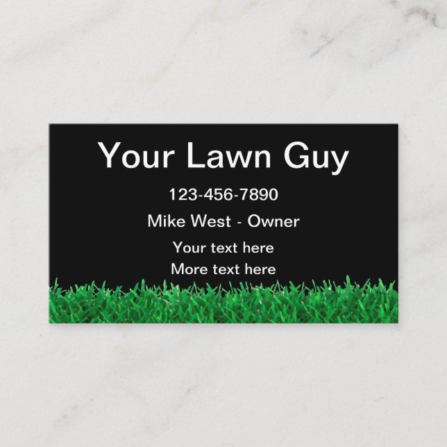 Best Budget Lawn Service Business Card Template (Front)